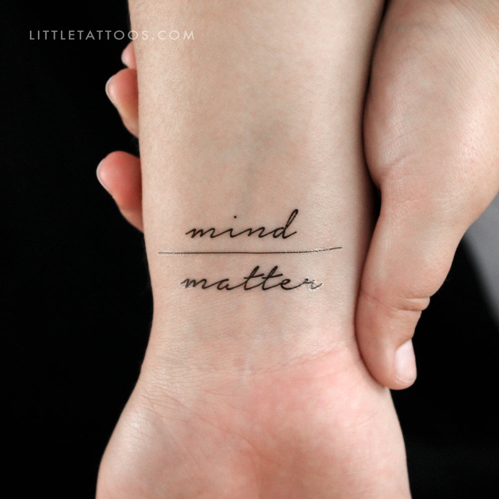 Mind Over Matter Temporary Tattoo - Set of 3