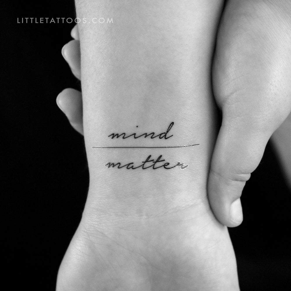 Mind Over Matter Temporary Tattoo - Set of 3