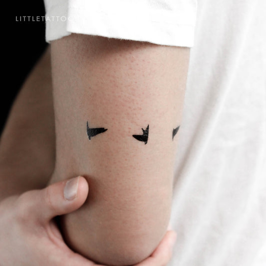 Flying Birds Temporary Tattoo - Set of 3