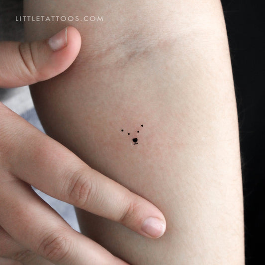 Polar Bear Face Temporary Tattoo - Set of 3