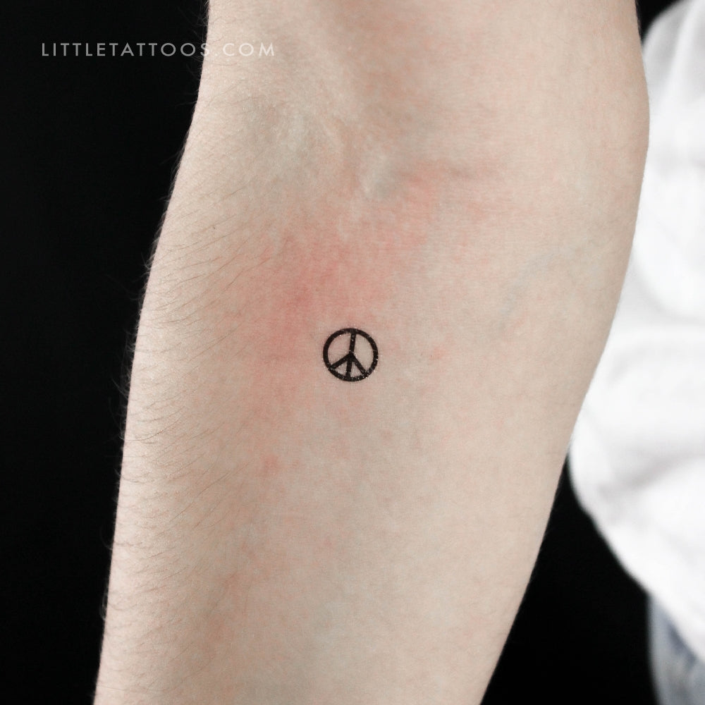 Peace Symbol Temporary Tattoo (Set of 3)