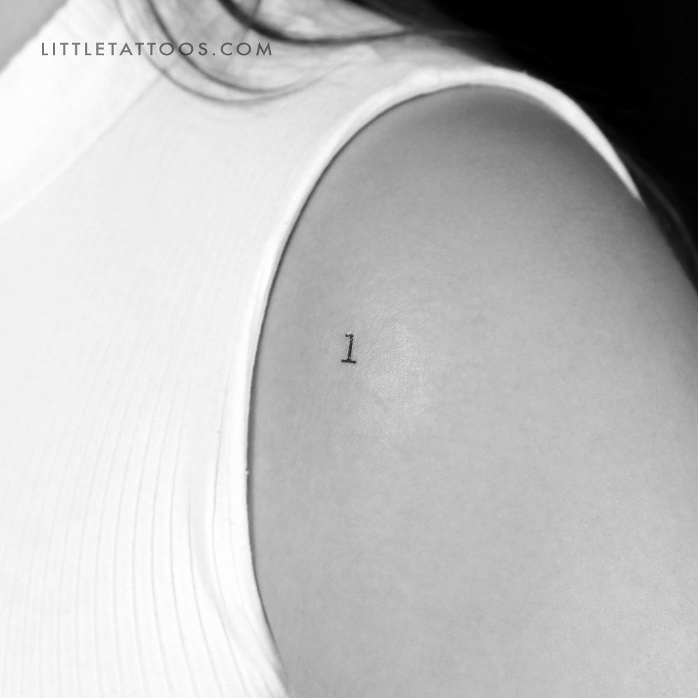 Number 1 Temporary Tattoo - Set of 3