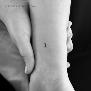 Number 1 Temporary Tattoo - Set of 3