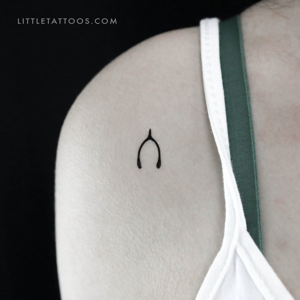 Minimalist Wishbone Temporary Tattoo - Set of 3