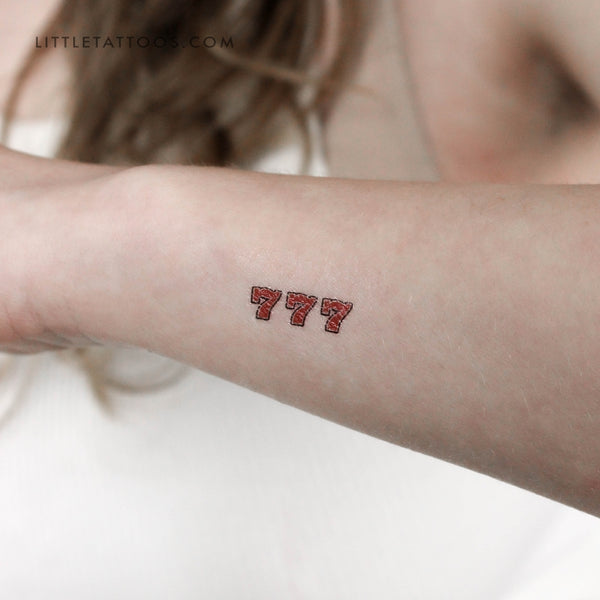 777 Temporary Tattoo - Set of 3