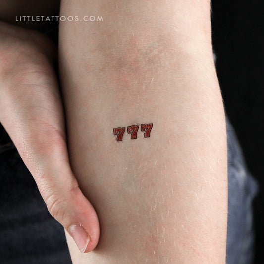 777 Temporary Tattoo - Set of 3