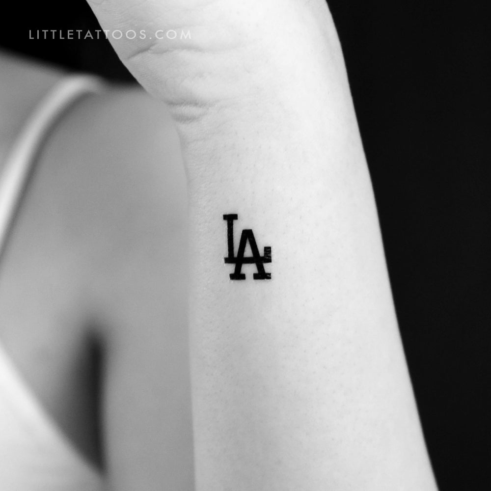 Los Angeles Dodgers Logo Temporary Tattoo - Set of 3