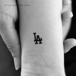 Los Angeles Dodgers Logo Temporary Tattoo - Set of 3