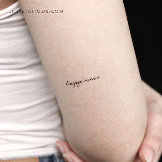 'Happiness' Temporary Tattoo - Set of 3