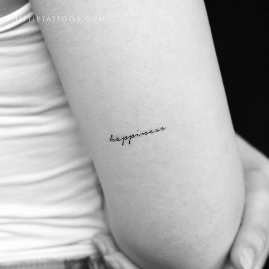 'Happiness' Temporary Tattoo - Set of 3