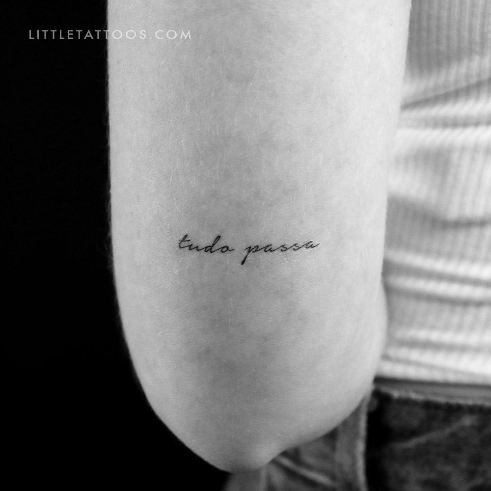 Tatuaje temporal Tudo Passa - Juego de 3