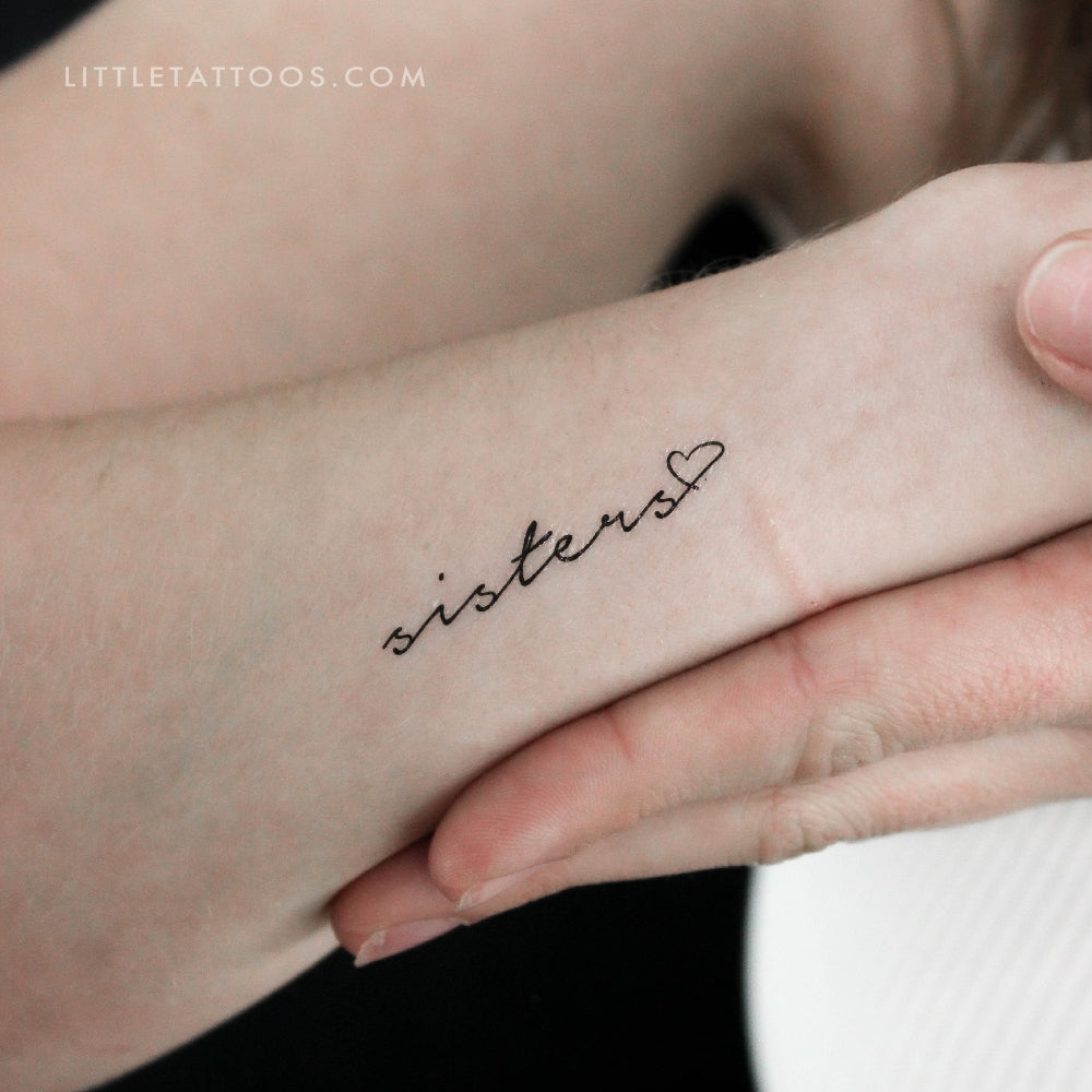 'Sisters' Love Temporary Tattoo - Set of 3