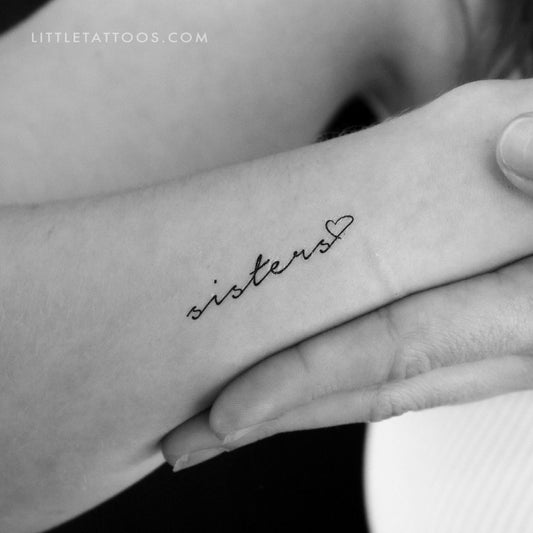 'Sisters' Love Temporary Tattoo - Set of 3