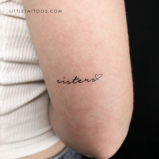 'Sisters' Love Temporary Tattoo - Set of 3