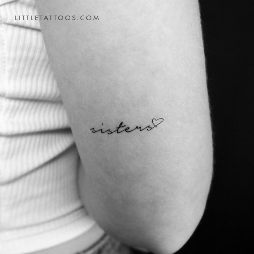 'Sisters' Love Temporary Tattoo - Set of 3