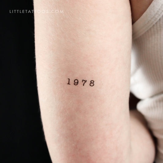 1978 Birth Year Temporary Tattoo - Set of 3