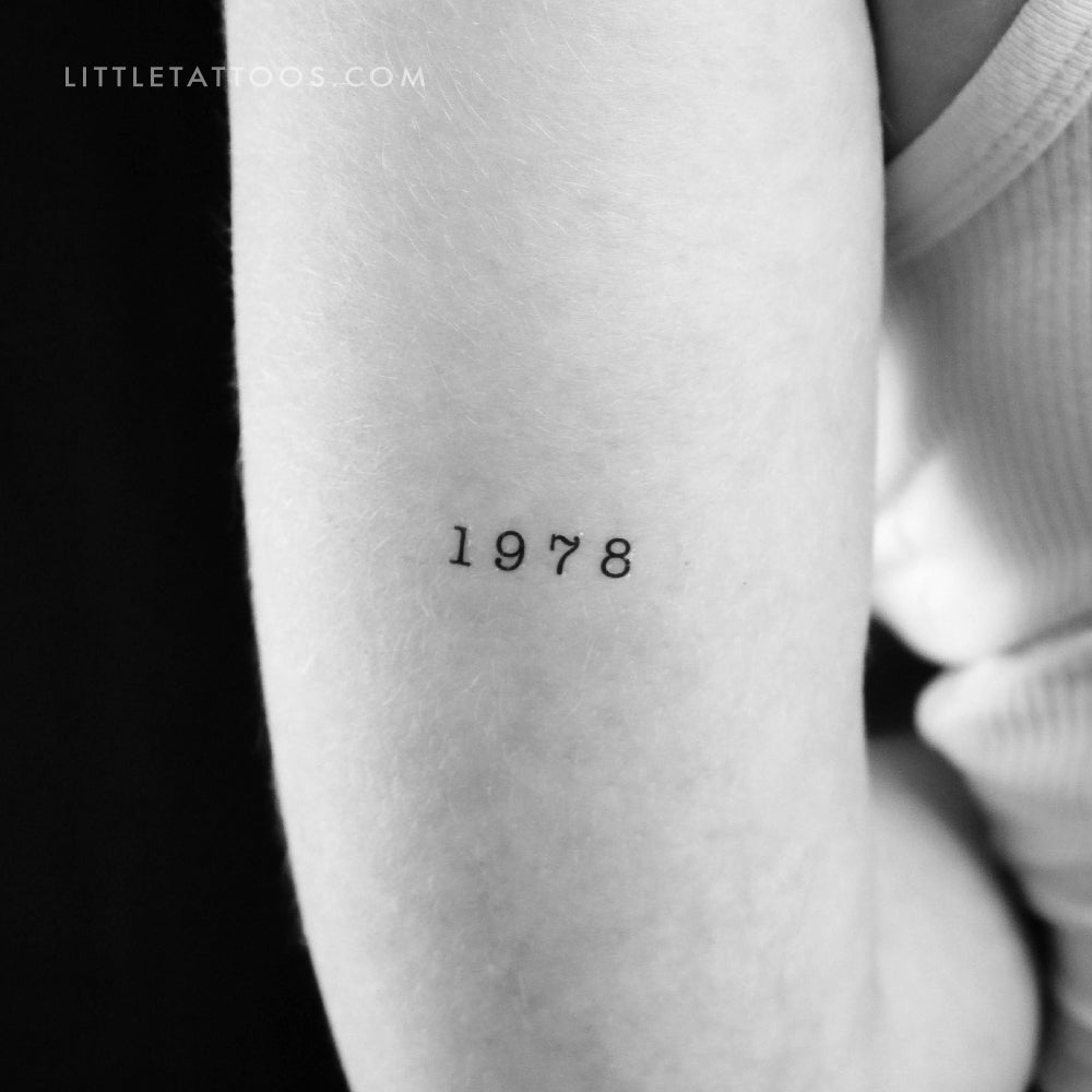 1978 Birth Year Temporary Tattoo - Set of 3