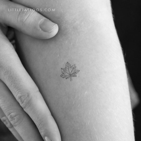 Maple Leaf Temporary Tattoo - Set of 3
