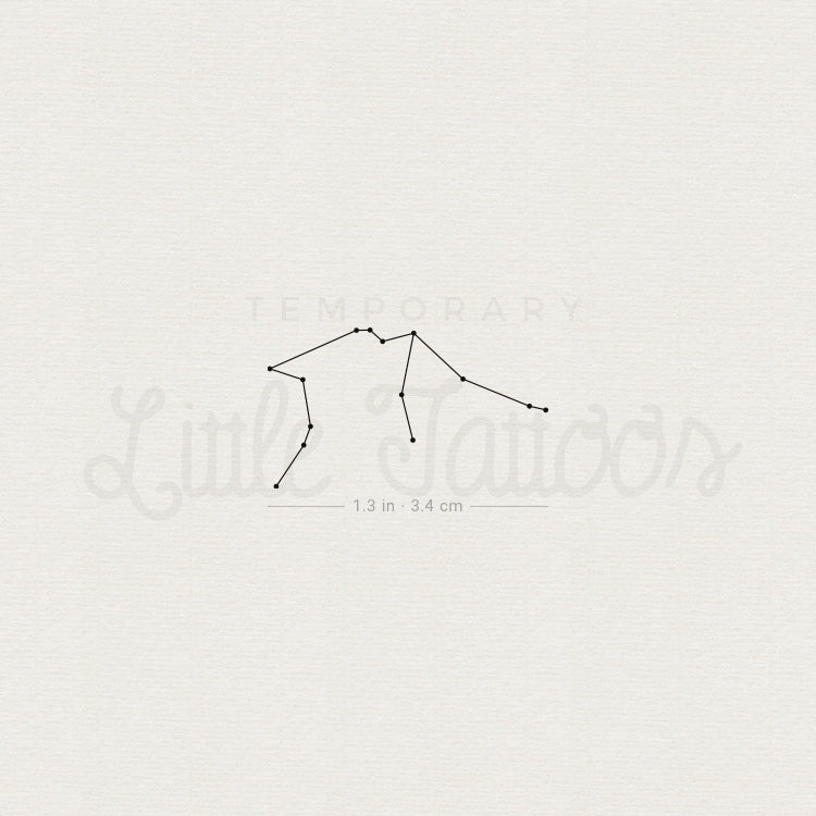 Small Aquarius Constellation Temporary Tattoo - Set of 3