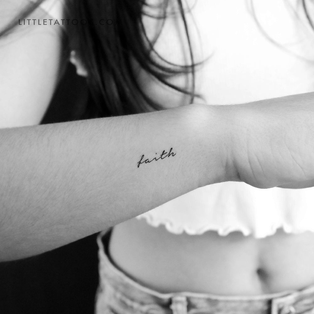 'Faith' Temporary Tattoo - Set of 3