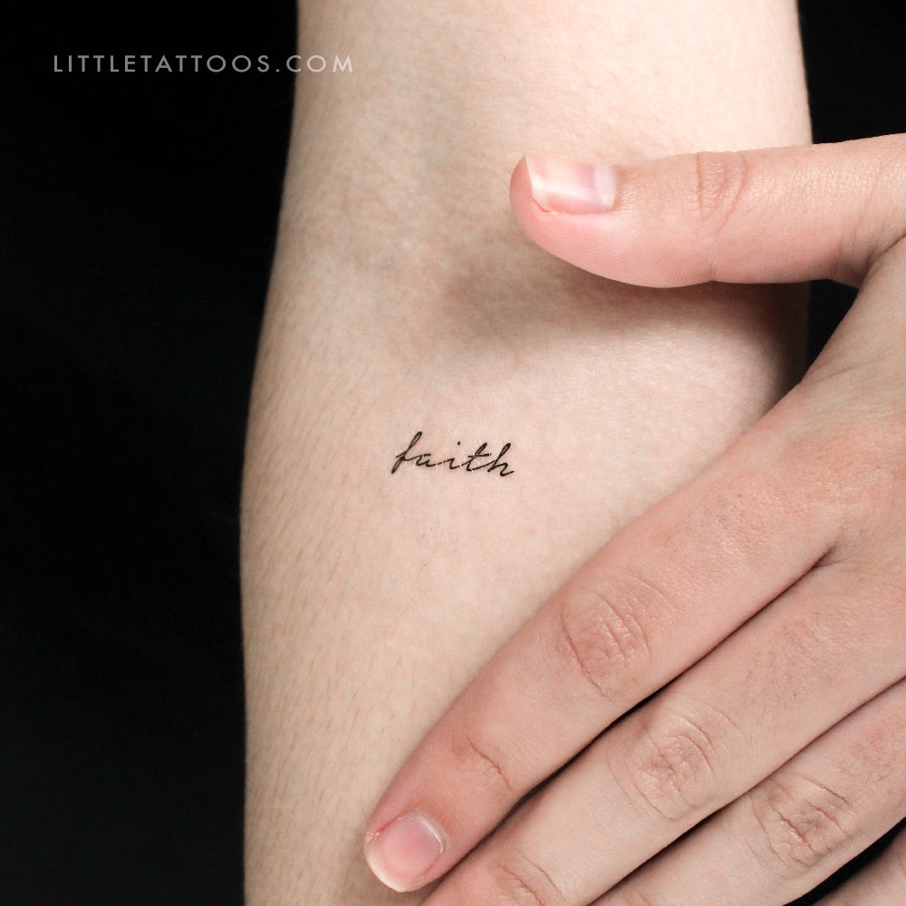 'Faith' Temporary Tattoo - Set of 3