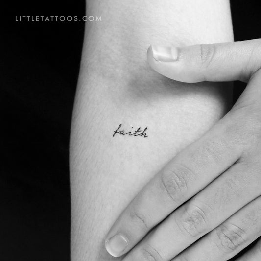 Tatuaje temporal "Fe" - Juego de 3