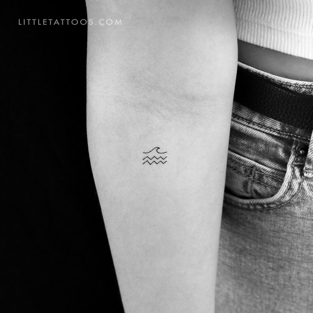 Minimalist Sea Temporary Tattoo - Set of 3
