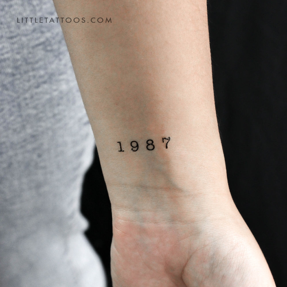 1987 Birth Year Temporary Tattoo - Set of 3