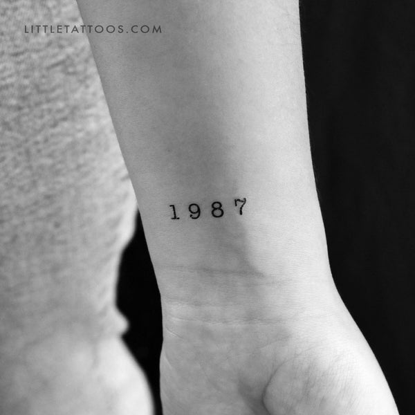 1987 Birth Year Temporary Tattoo - Set of 3