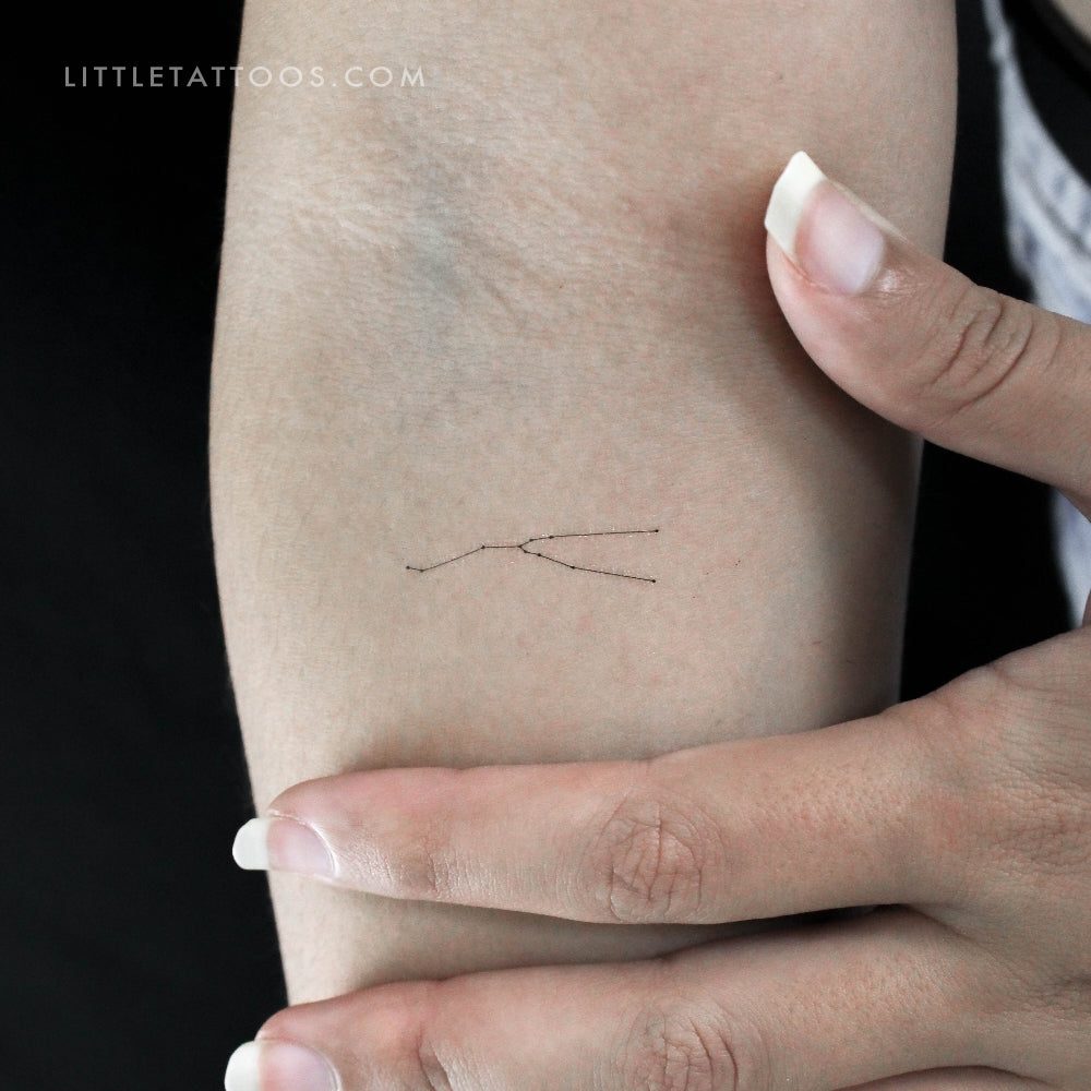 Small Taurus Constellation Temporary Tattoo - Set of 3