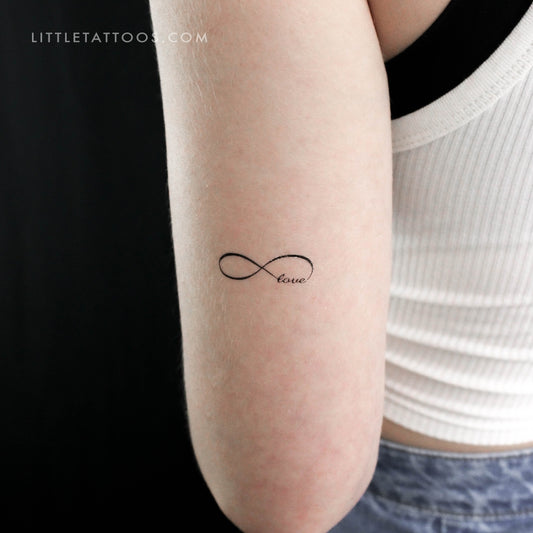 Tatuaje temporal de amor infinito - Juego de 3