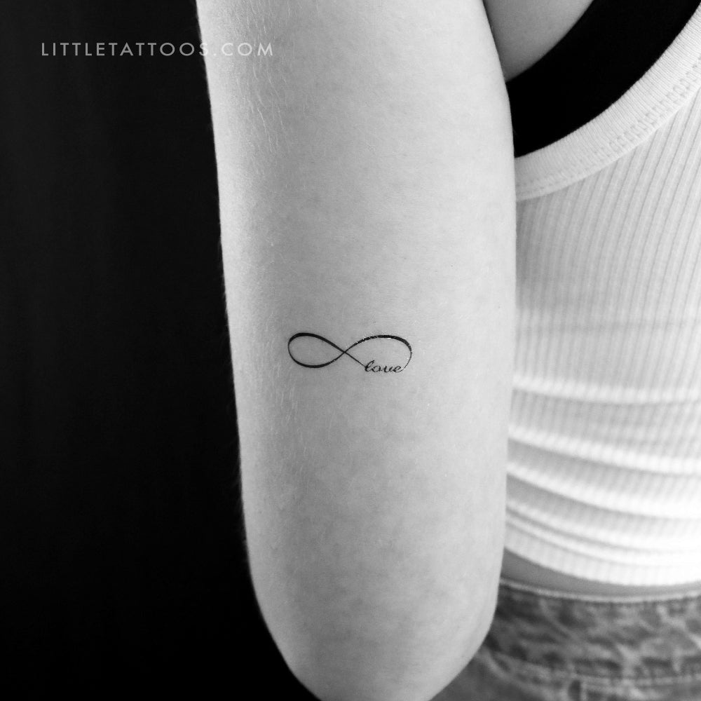 Tatuaje temporal de amor infinito - Juego de 3