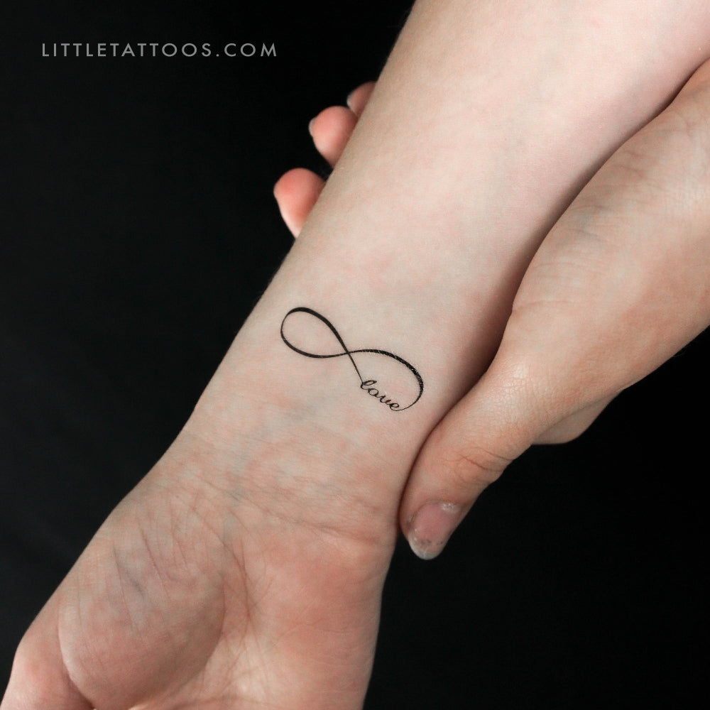 Tatuaje temporal de amor infinito - Juego de 3