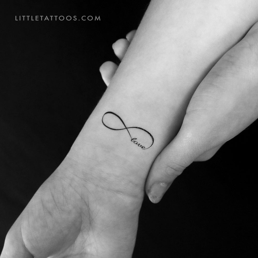Tatuaje temporal de amor infinito - Juego de 3