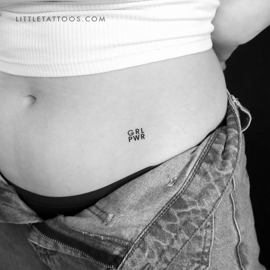 Tatuaje temporal GRL PWR - Juego de 3