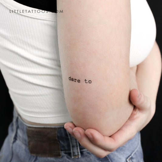 Dare To Temporary Tattoo - Set of 3