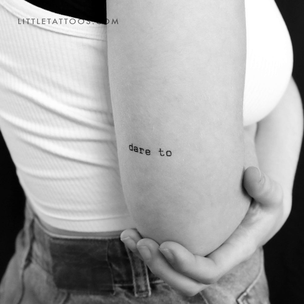 Dare To Temporary Tattoo - Set of 3