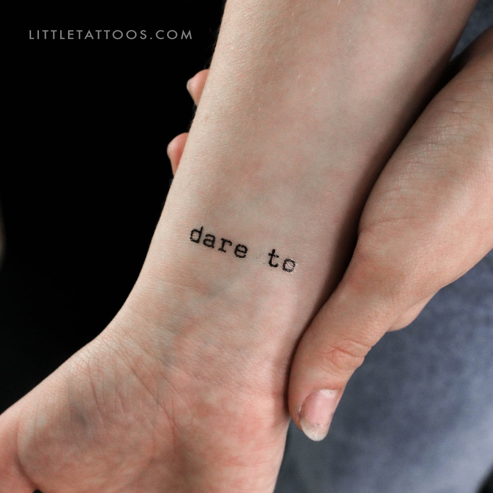 Dare To Temporary Tattoo - Set of 3