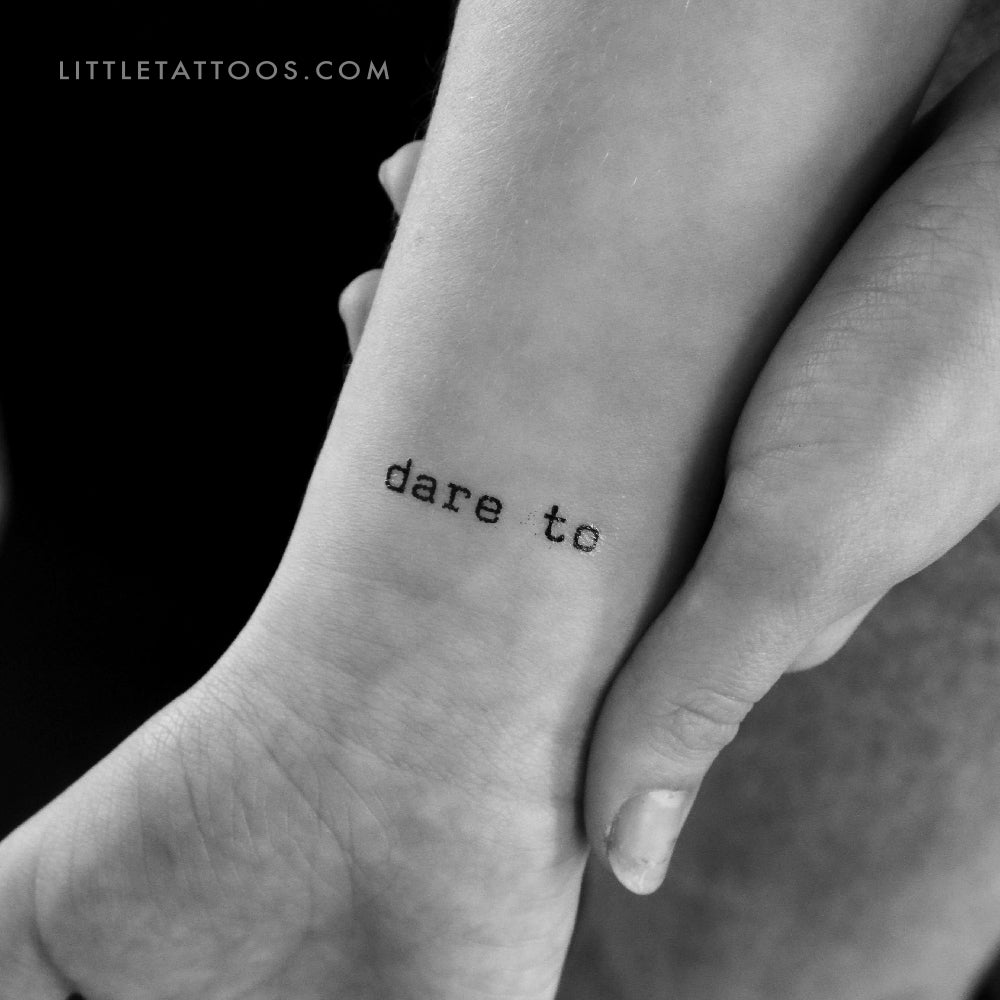 Dare To Temporary Tattoo - Set of 3
