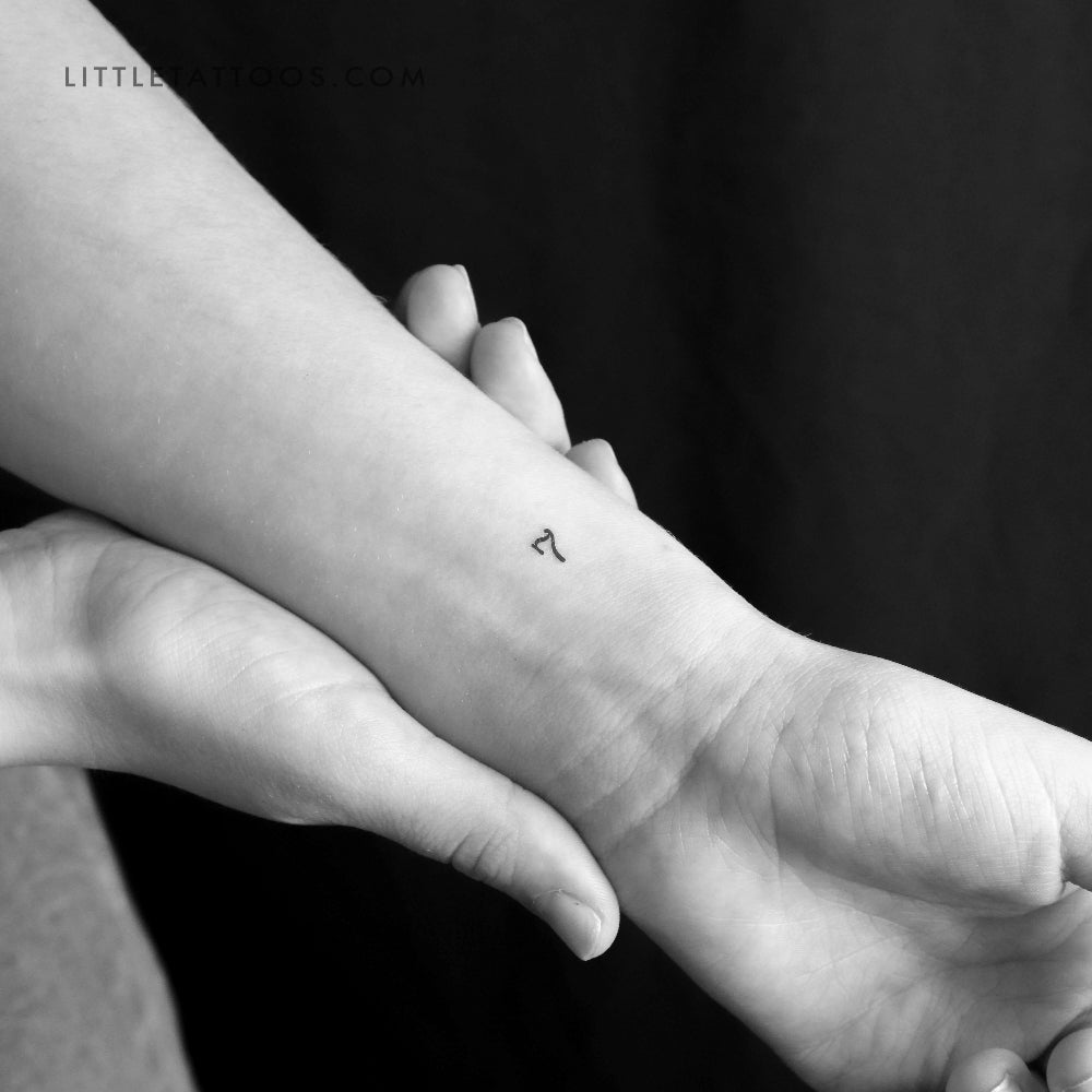 Number 7 Temporary Tattoo - Set of 3