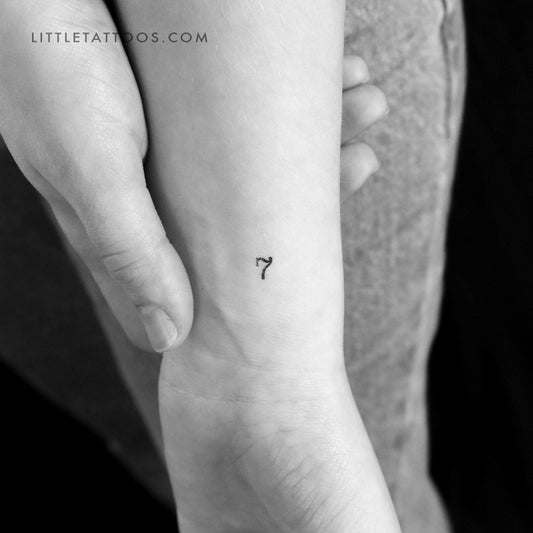 Number 7 Temporary Tattoo - Set of 3