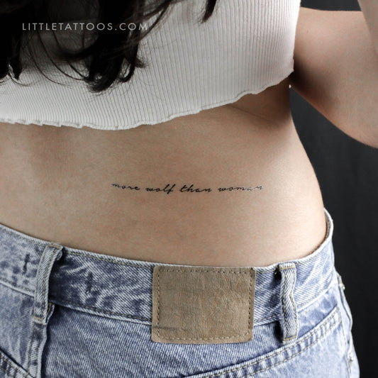 Tatuaje temporal "Más lobo que mujer" - Juego de 3