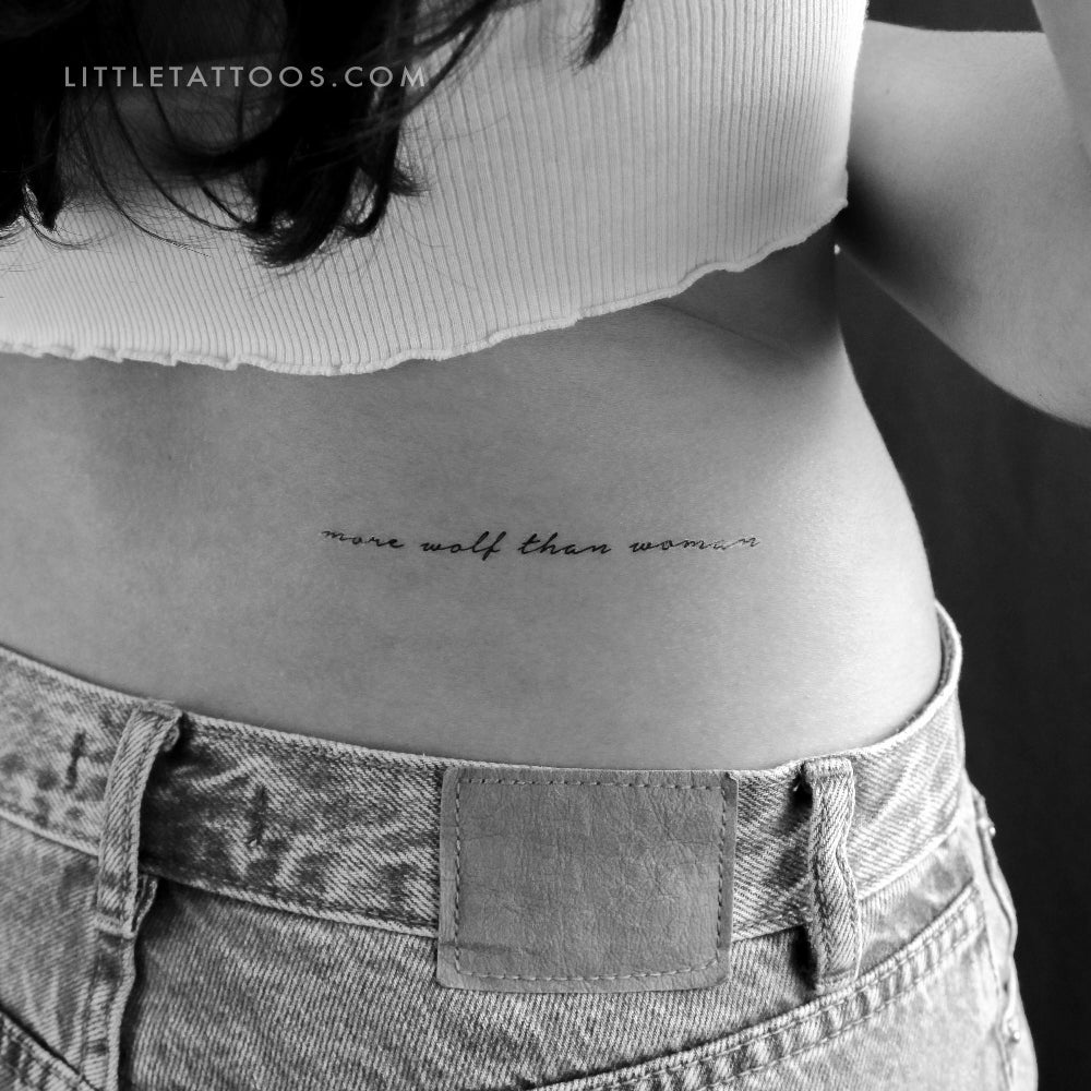 More Wolf Than Woman Temporary Tattoo - Set of 3