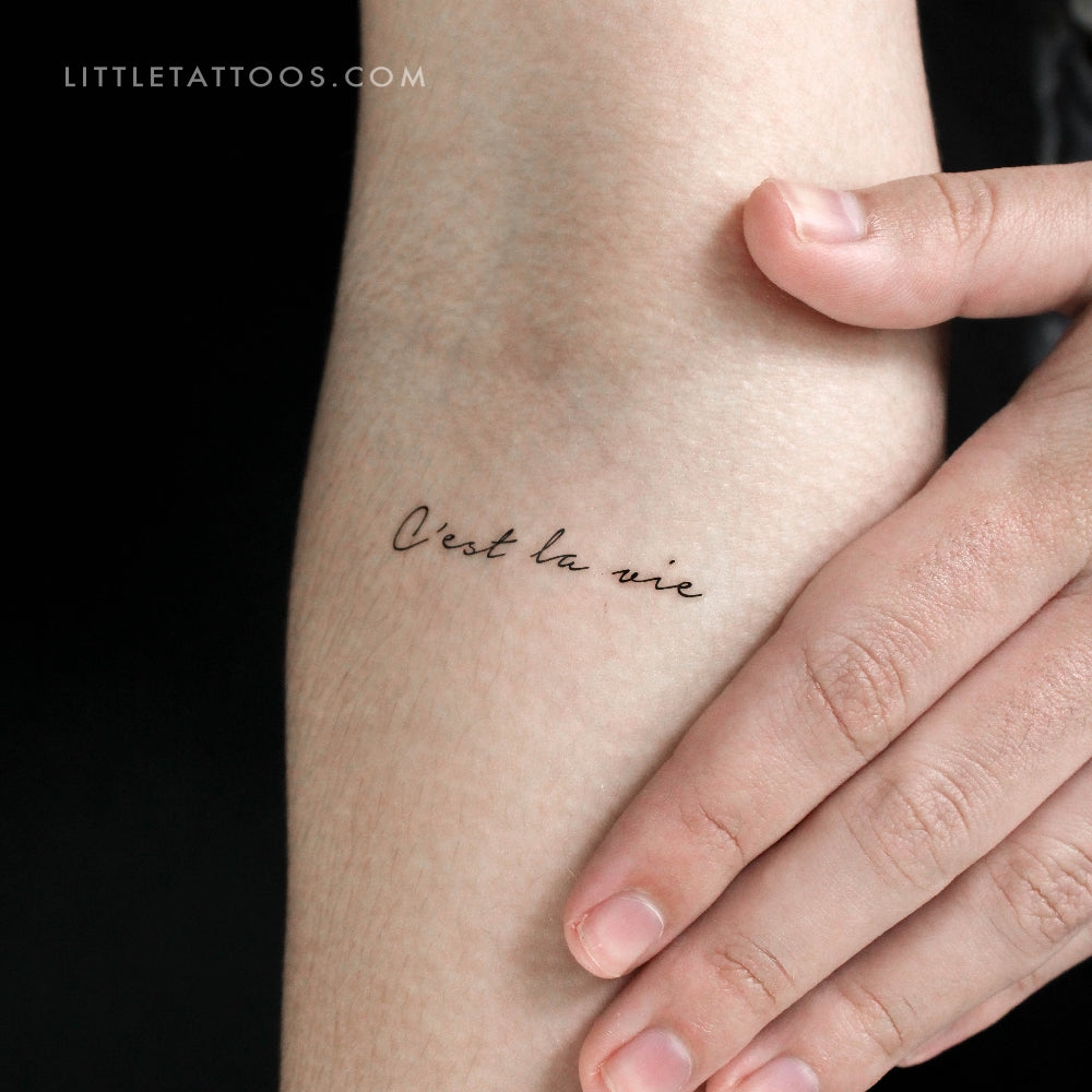 C'est La Vie Temporary Tattoo - Set of 3