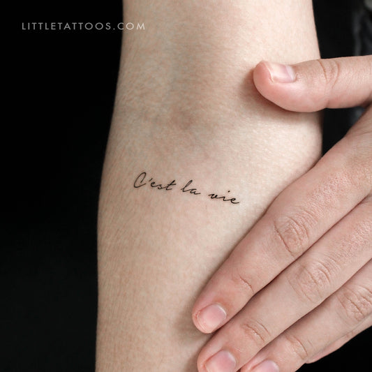 C'est La Vie Temporary Tattoo - Set of 3