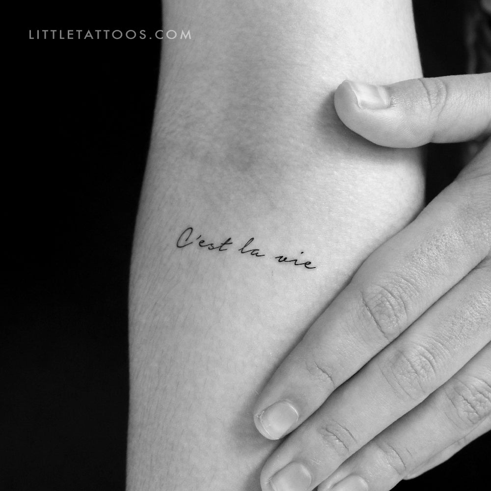 C'est La Vie Temporary Tattoo - Set of 3