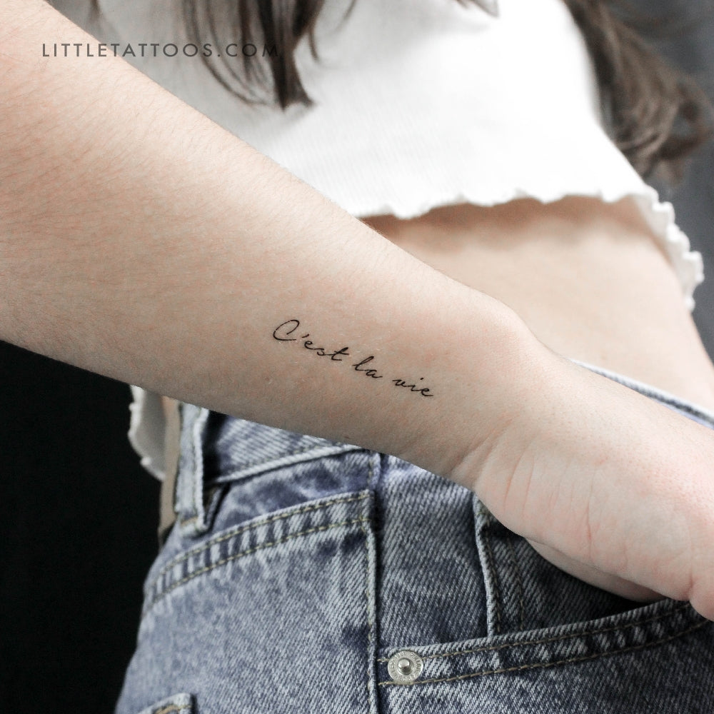 C'est La Vie Temporary Tattoo - Set of 3