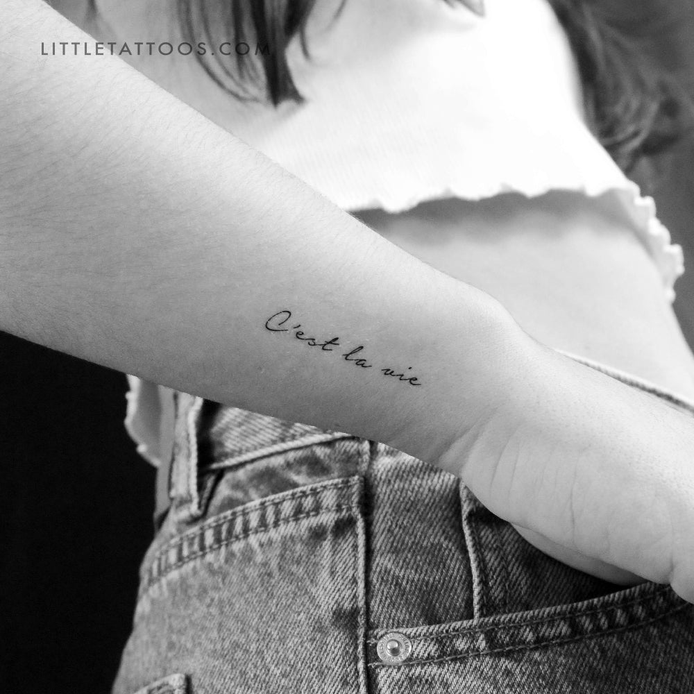 C'est La Vie Temporary Tattoo - Set of 3