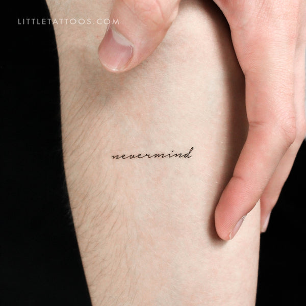 Nevermind Temporary Tattoo - Set of 3