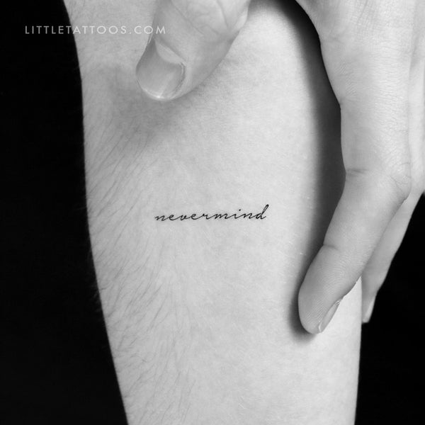 Nevermind Temporary Tattoo - Set of 3